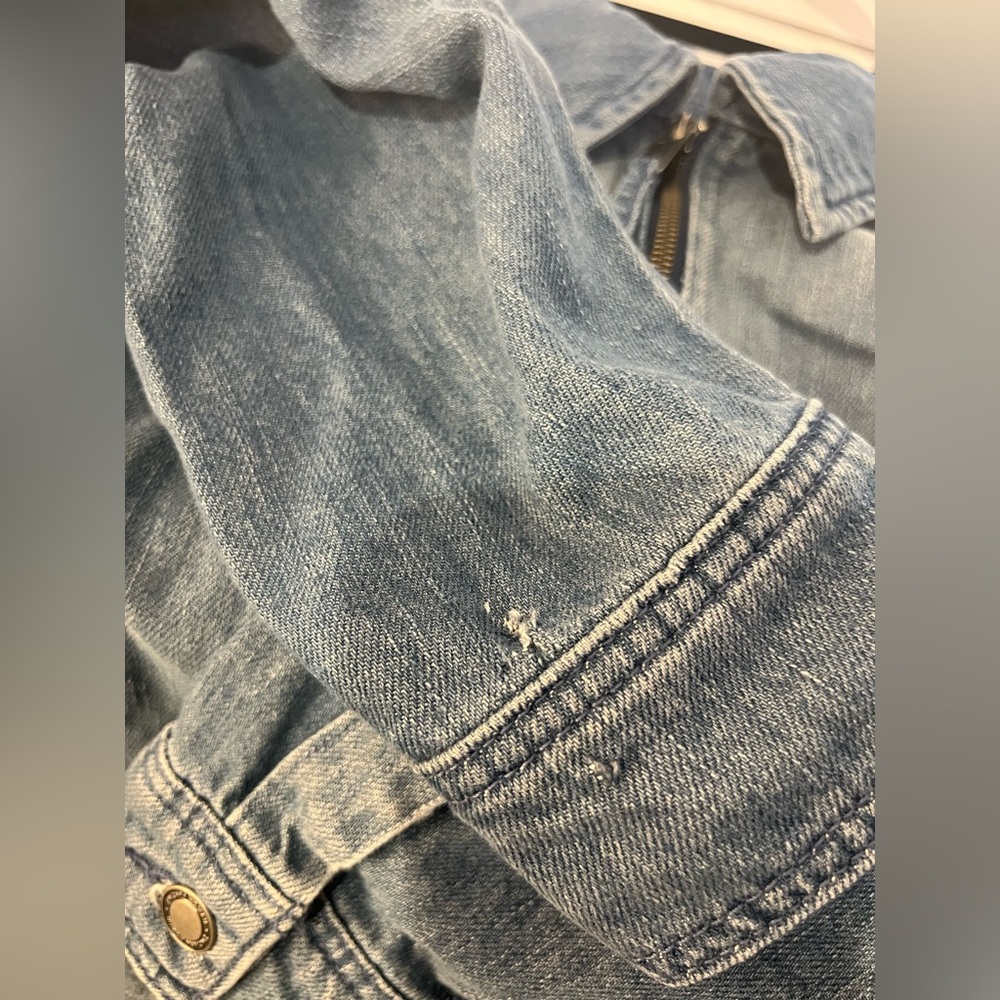 ZARA Denim Bomber Jacket ZW Collection, Medium. NWT - Picture 14 of 14